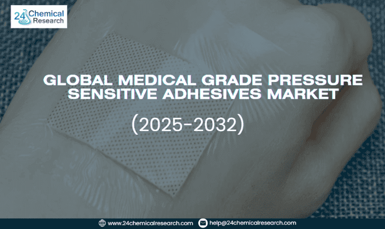 VGlobal Medical Grade Pressure Sensitive Adhesives Market to Reach USD 625.65 Million by 2032, Exhibiting a CAGR of 4.50% VGlobal Medical Grade Pressure Sensitive Adhesives Market to Reach USD 625.65 Million by 2032, Exhibiting a CAGR of 4.50%